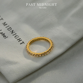 个性 Past Midnight满钻细圈戒指女轻奢小众精致排钻网红时尚 指环