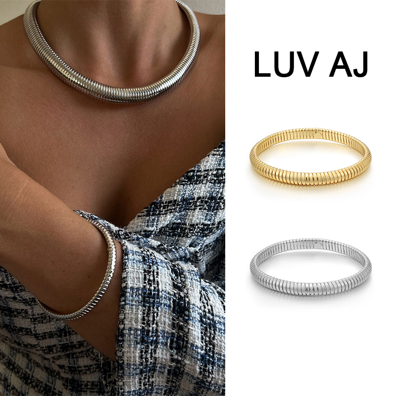 LUVAJ弹力蛇骨手镯宽版叠戴手饰
