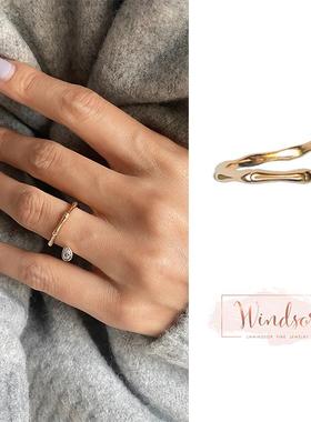 LHWindsor温莎珠宝细竹叶戒指