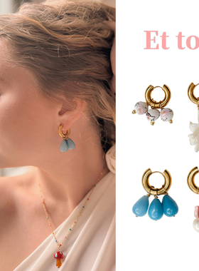 lamaison et toi不对称耳环设计感一款两戴复古花朵耳饰仙气