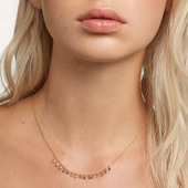 现货PD Paola锆石项链女925银镀金ins欧美小众设计师款 水钻锁骨链