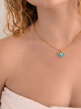 lamaison et toi蝴蝶结项链配饰女多巴胺配饰高级感超仙锁骨链