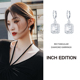 INCH EDITION方糖耳饰女小巧精致设计感百搭透明水晶耳环