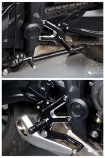 MOTO-TRON适用于凯旋Trident660/DAYTONA660改装后移升高脚踏总成