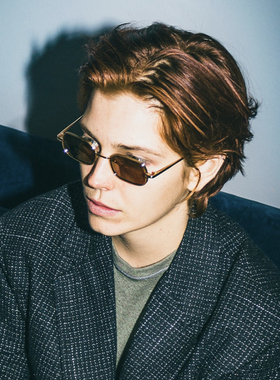 apeslook复古意大利多边方形玫瑰金色雅痞经典墨镜