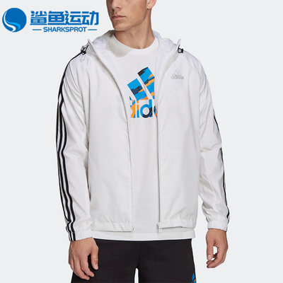 Adidas/阿迪达斯正品夏新款男子运动休闲梭织连帽夹克HE4318