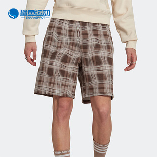Adidas HM4949 三叶草男运动休闲舒适透气波浪格短裤 阿迪达斯正品
