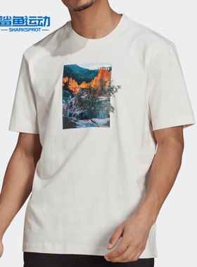 Adidas/阿迪达斯正品三叶草夏季新款男女运动休闲短袖T恤H09065