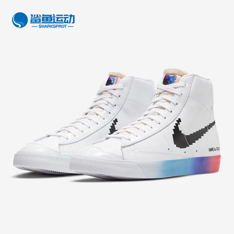 nike/耐克正品nike blazer mid 77电玩像素电竞镭射休闲鞋 dc3280