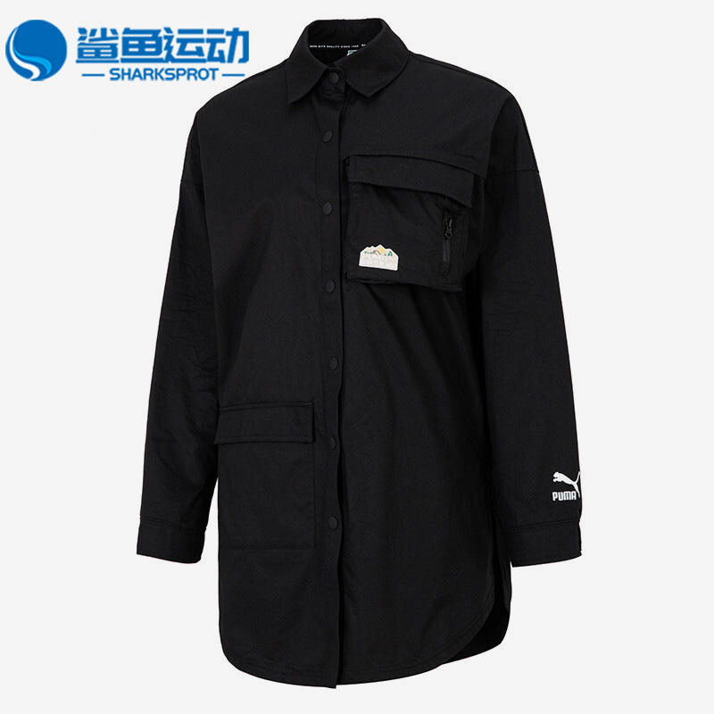 Puma/彪马正品秋新款女子休闲运动舒适百搭翻领衬衫外套536881-01