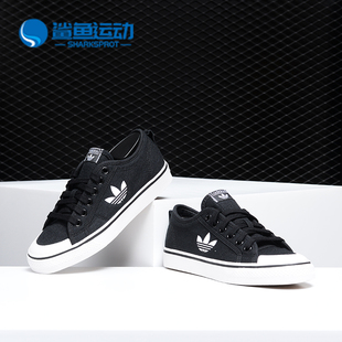 休闲帆布鞋 三叶草NIZZA男女经典 EF1878 阿迪达斯正品 Adidas