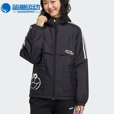 阿迪达斯女子宽松棉服外套