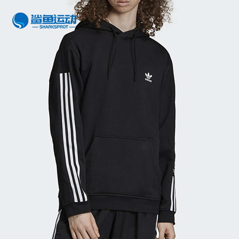 Adidas/阿迪达斯正品三叶草TECH HOODY男子连帽休闲套头衫ED6124