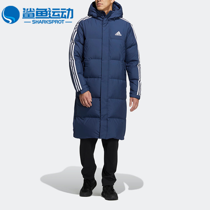 阿迪达斯正品男女运动长款羽绒服