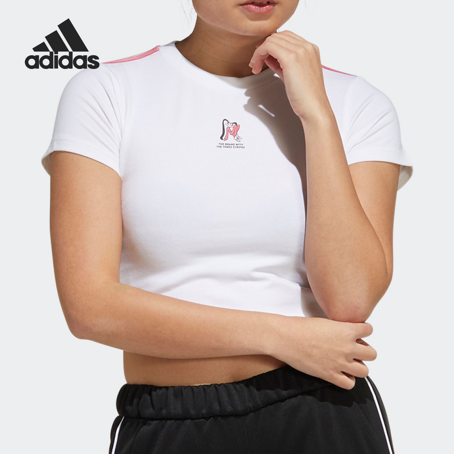 Adidas/阿迪达斯正品新款夏季运动休闲女子短袖T恤 GT0098