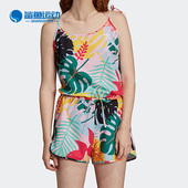 花卉图案连体衣 Adidas FH7989 JUMPSUIT 时尚 阿迪达斯正品 女款