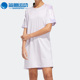 阿迪达斯正品 夏季 新款 Adidas 女子圆领运动连衣裙中长款 T恤HF2478