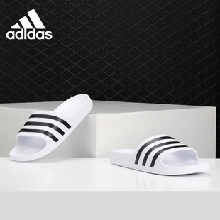 AQUA Adidas 阿迪达斯正品 ADILETTE F35539 男女三条纹游泳拖鞋