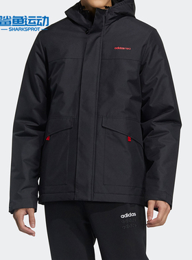 Adidas/阿迪达斯正品 NEO 男子连帽时尚运动休闲棉衣GP4853