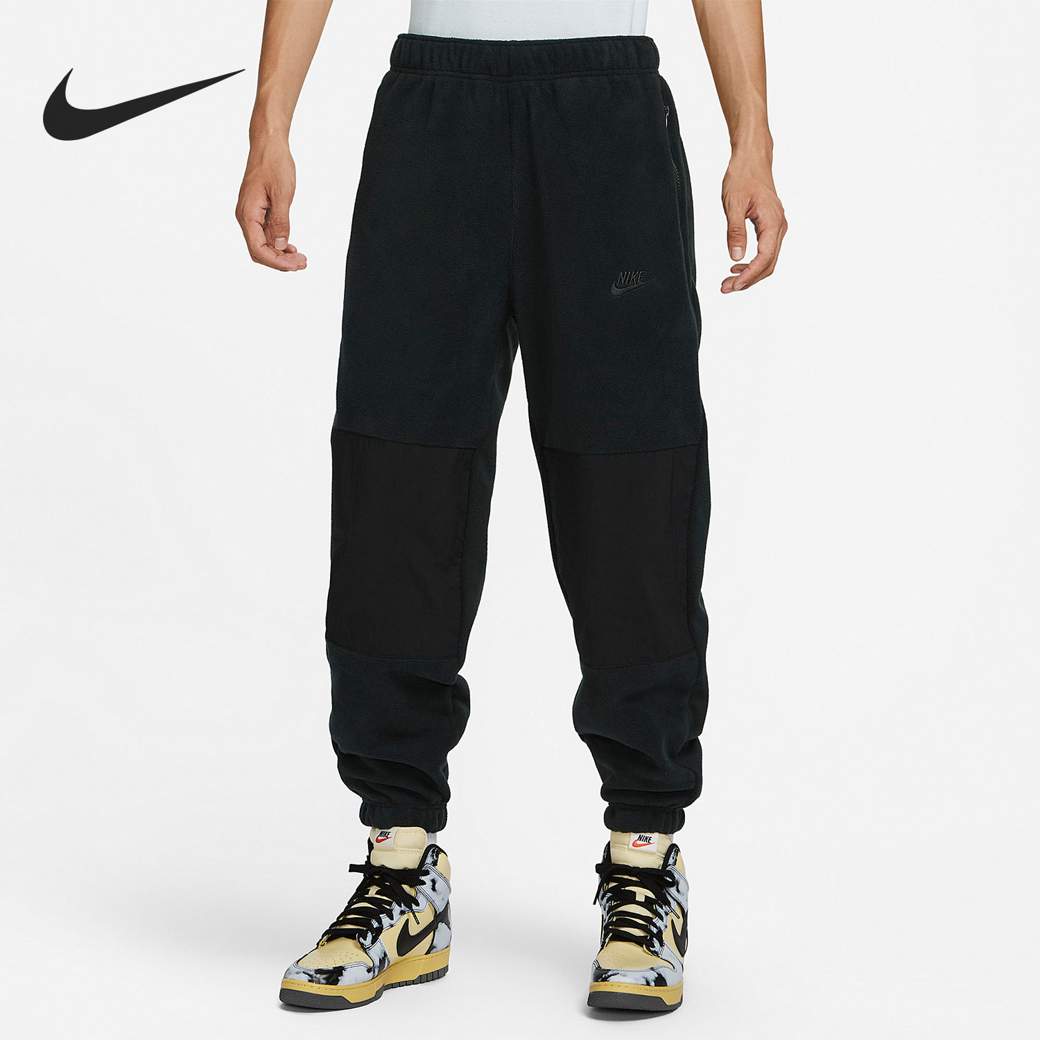 Nike/耐克正品冬季新款男子简约保暖梭织运动长裤FB8385-010