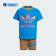 阿迪达斯正品 套装 70S Adidas 小童运动短袖 ADI SET JI9843
