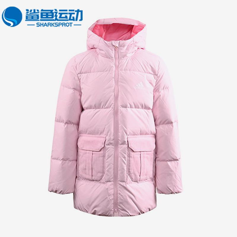 阿迪达斯儿童加厚保暖连帽羽绒服