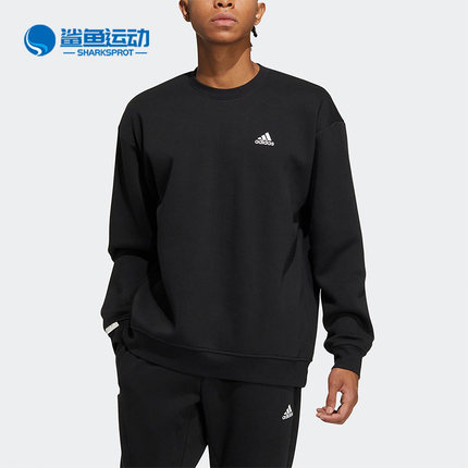 Adidas/阿迪达斯正品冬季男子加绒运动圆领长袖卫衣IB2774