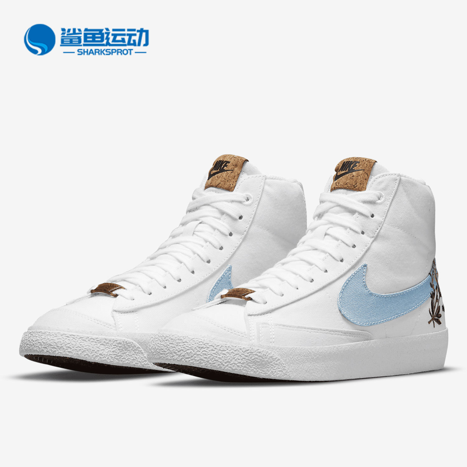 nike耐克正品刺绣花卉大童休闲鞋
