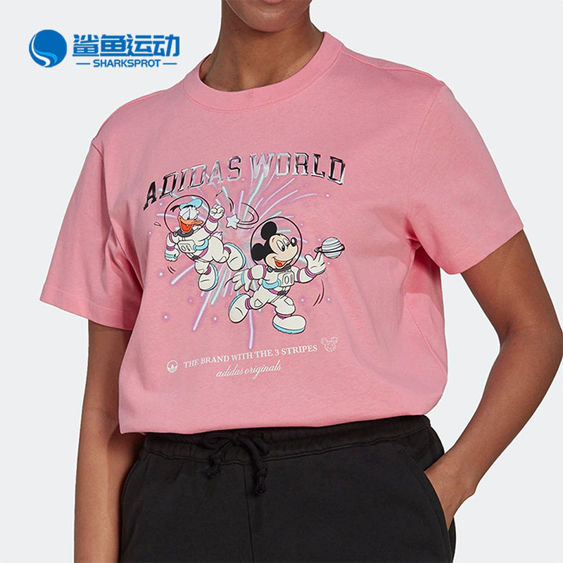 Adidas/阿迪达斯正品三叶草GRAPHIC TEE女子印花短袖HL9052