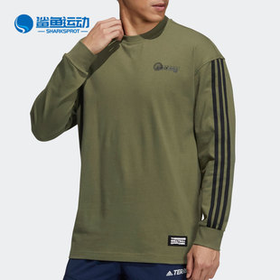 衬衫 Adidas 阿迪达斯正品 男女运动宽松休闲长袖 H23094