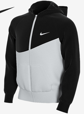 Nike/耐克正品大童连帽针织大LOGO运动夹克外套CV9338-100