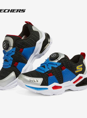 Skechers/斯凯奇正品男童旋钮松紧运动跑步鞋402248L