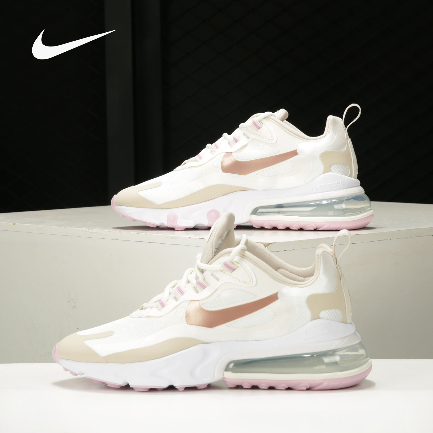 Nike/耐克正品 AIR MAX 270 REACT 女子气垫缓震低帮运动鞋CU9333 运动鞋new 运动休闲鞋 原图主图