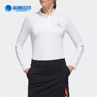 T恤高尔夫长袖 长袖 POLO衫 女子长袖 FJ2448 Adidas 服装 阿迪达斯正品