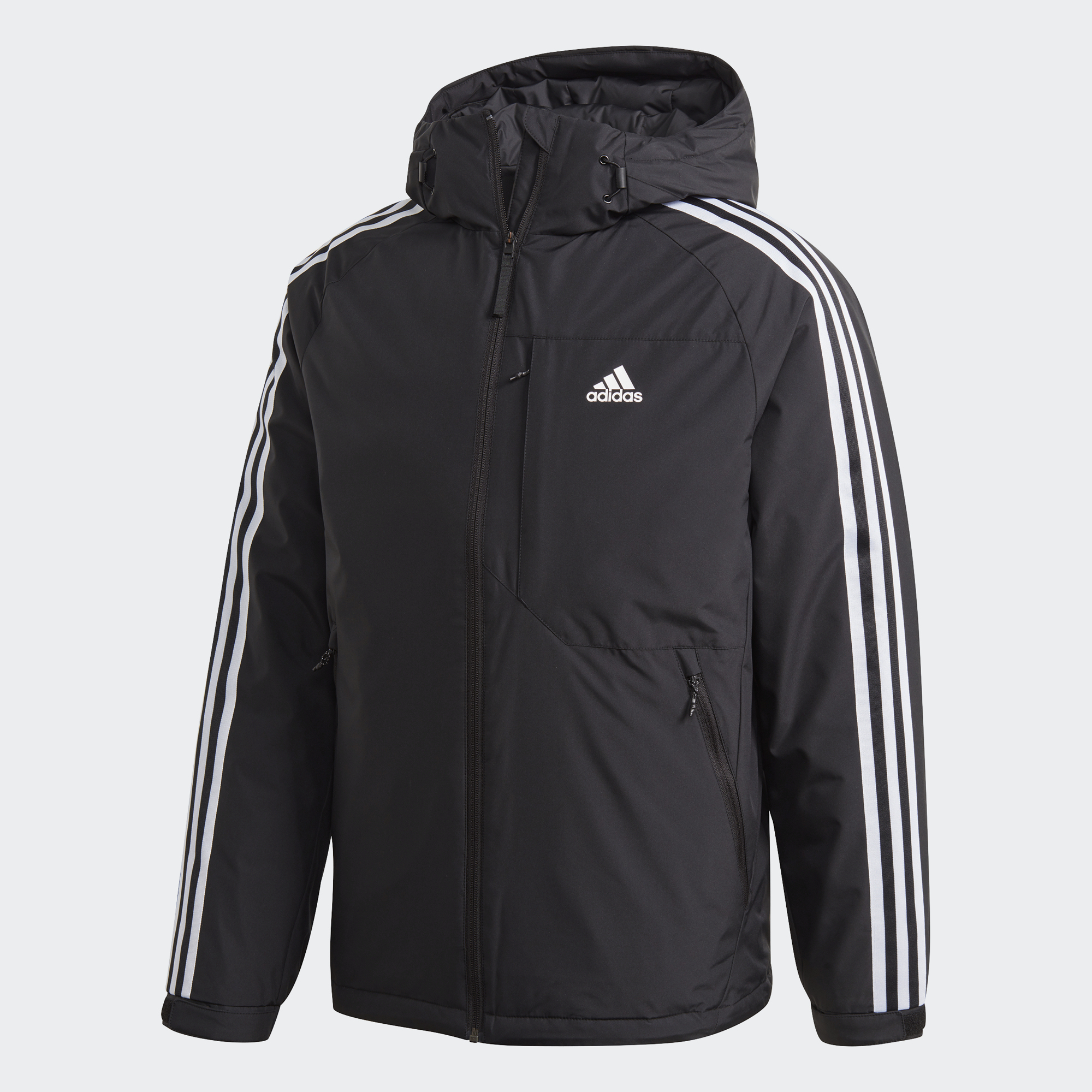 Adidas/阿迪达斯正品男子冬季户外休闲运动保暖连帽羽绒服 GF0098