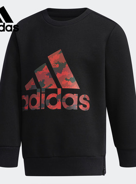 Adidas/阿迪达斯正品LB SP CREW 小童装运动套头圆领卫衣 EH4029