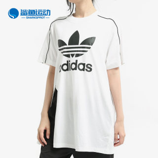 Adidas/阿迪达斯正品三叶草新款 女子休闲圆领短袖T恤 EC1877