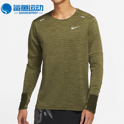 耐克男子加绒保暖跑步上衣