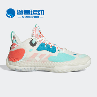 阿迪达斯正品 Adidas 男子夏季 透气减震低帮运动篮球鞋 FZ4405