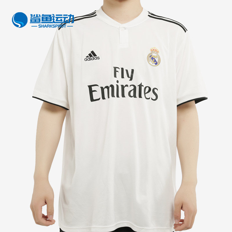 Adidas/阿迪达斯正品REAL TR JSY 皇马球迷版主场足球服T恤DH3372