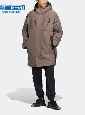 Adidas/阿迪达斯正品UTILITY DOWN 男子连帽运动休闲羽绒服HS9470