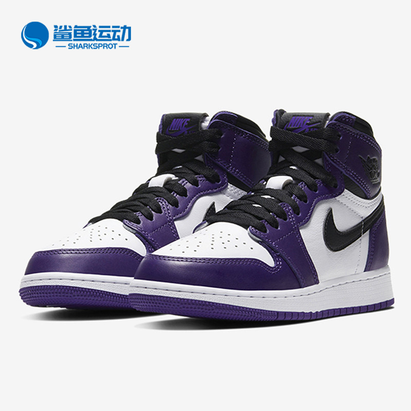 Nike/耐克正品 Air Jordan 1 AJ1 白紫脚趾 紫葡 575441-500