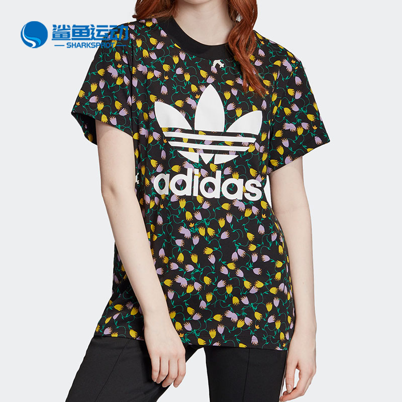 Adidas/阿迪达斯正品 AOP TEE 三叶草女子运动短袖T恤 FL4112 运动服/休闲服装 运动T恤 原图主图