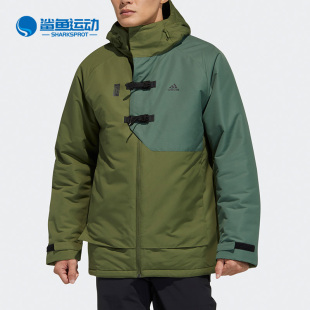 新款 Adidas 冬季 GN7381 阿迪达斯正品 男子训练运动棉服夹克外套