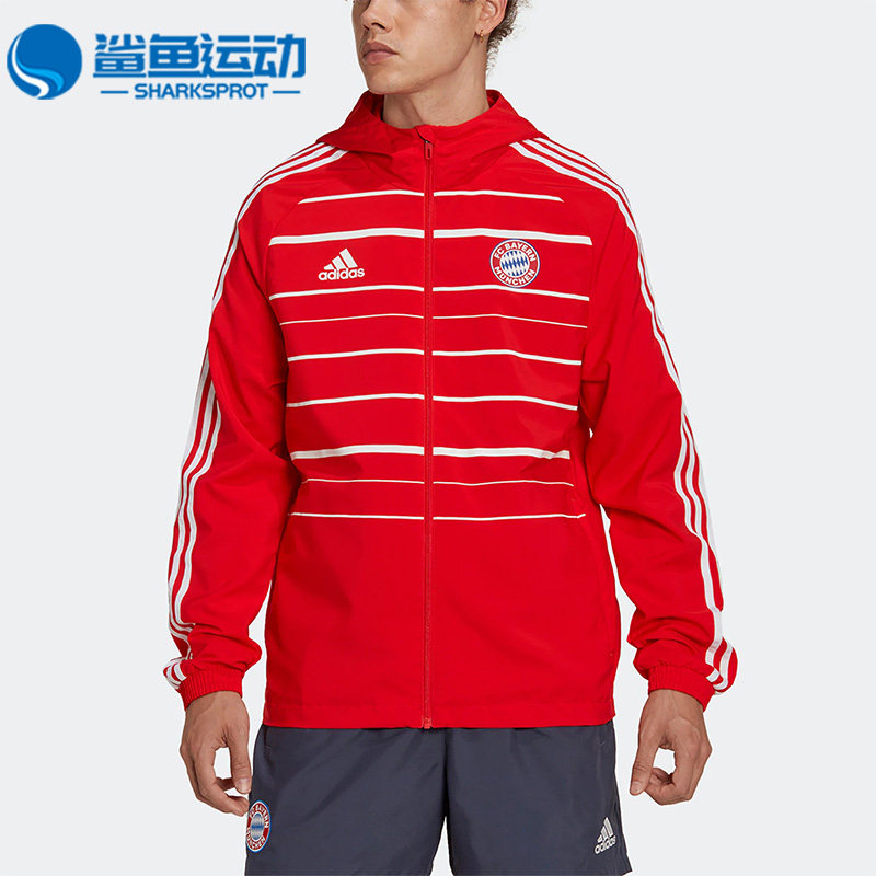Adidas/阿迪达斯正品FCB DNA WB拜仁足球男子运动休闲外套 HF1358,运动服/休闲服装,运动茄克/外套,淘宝优惠券,粉丝福利购,淘宝优惠卷
