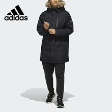 休闲保暖羽绒服 Adidas 户外长款 2022男子冬季 EH3975 阿迪达斯正品