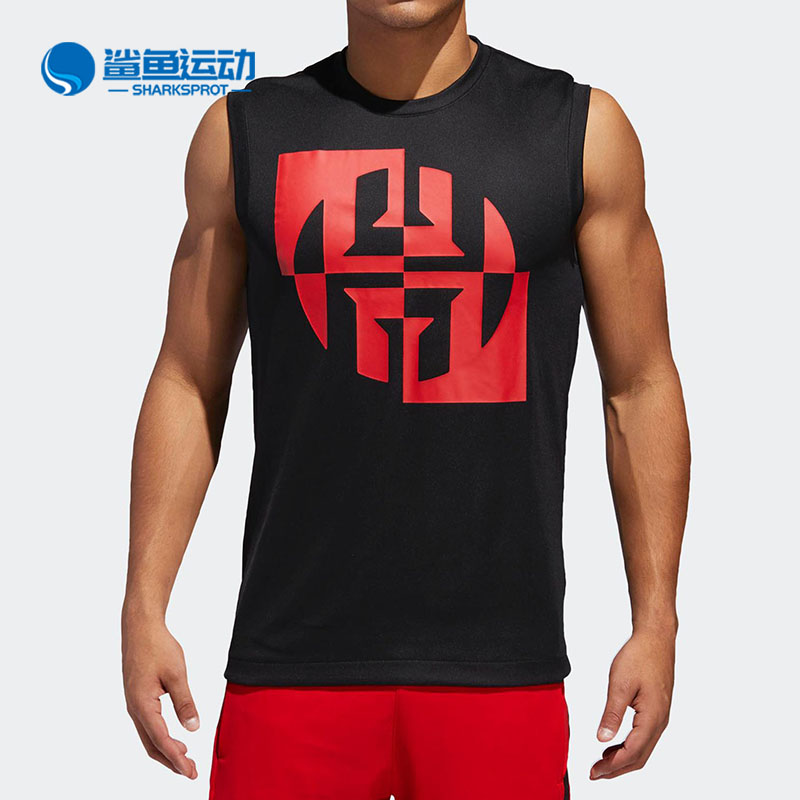 Adidas/阿迪达斯正品夏季哈登印花男子篮球无袖背心T桖DM7201