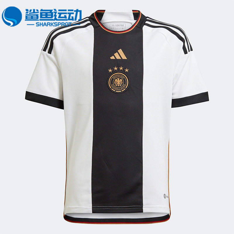Adidas/阿迪达斯正品世界杯德国队主场大童运动足球球衣T恤HF1467
