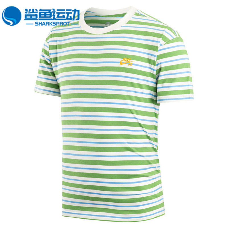Nike/耐克正品SB夏季男子条纹滑板T恤运动休闲短袖T恤 DQ1863-133