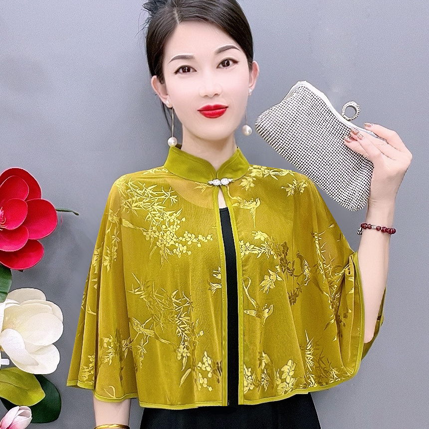 新中式国风外套短款防晒冰丝斗篷